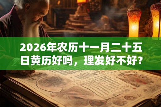 2026年农历十一月二十五日黄历好吗，理发好不好？