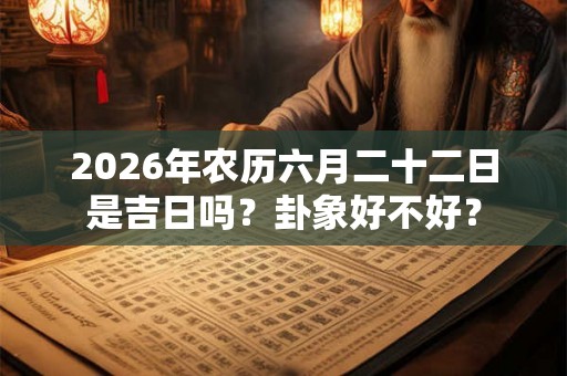 2026年农历六月二十二日是吉日吗?卦象好不好? 2026年农历六月二十二日是吉日吗?卦象好不好?