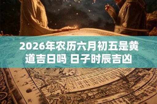 2026年农历六月初五是黄道吉日吗 日子时辰吉凶