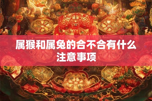 属猴和属兔的合不合有什么注意事项