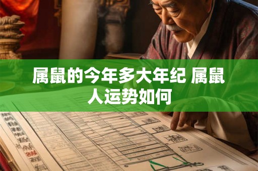 属鼠的今年多大年纪 属鼠人运势如何