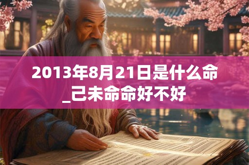 2013年8月21日是什么命_己未命命好不好