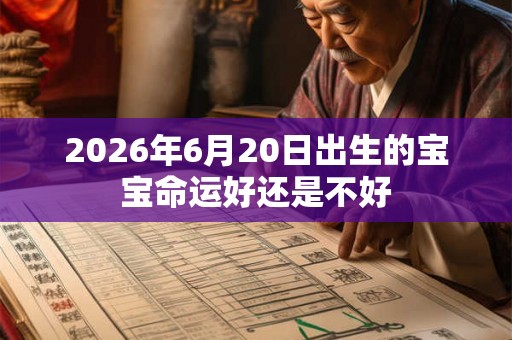 2026年6月20日出生的宝宝命运好还是不好 2026年6月20日出生的宝宝命运好还是不好