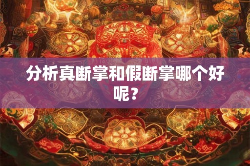 分析真断掌和假断掌哪个好呢？