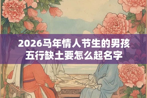 2026马年情人节生的男孩五行缺土要怎么起名字