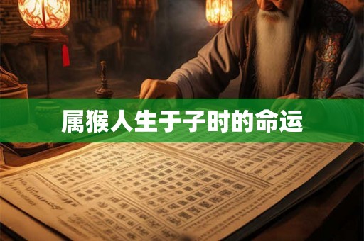 属猴人生于子时的命运