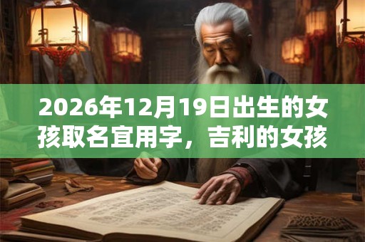 2026年12月19日出生的女孩取名宜用字，吉利的女孩名字