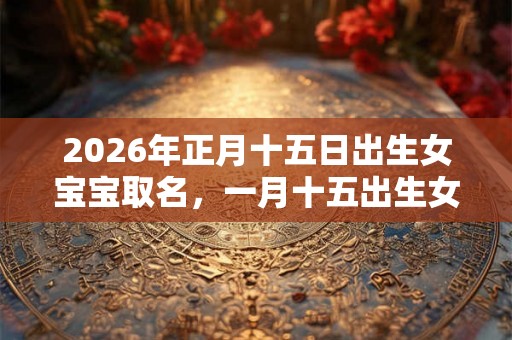 2026年正月十五日出生女宝宝取名，一月十五出生女孩起名