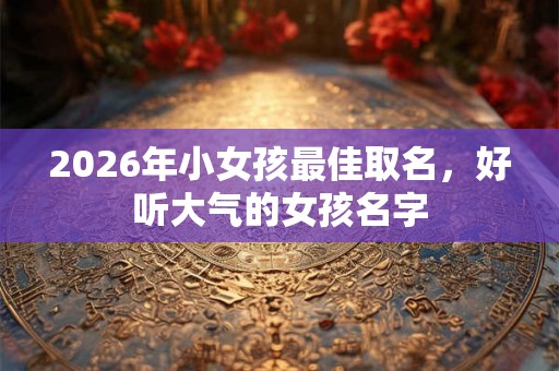 2026年小女孩最佳取名，好听大气的女孩名字