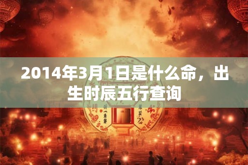 2014年3月1日是什么命，出生时辰五行查询