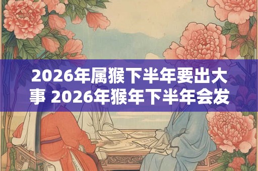 2026年属猴下半年要出大事 2026年猴年下半年会发生什么大事