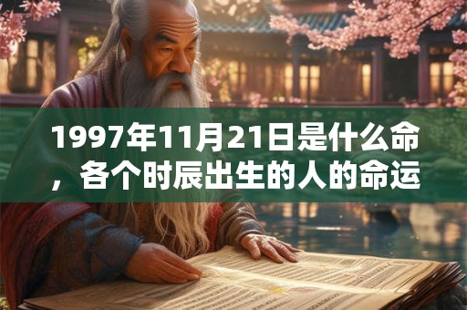 1997年11月21日是什么命，各个时辰出生的人的命运