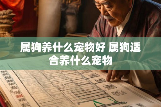属狗养什么宠物好 属狗适合养什么宠物