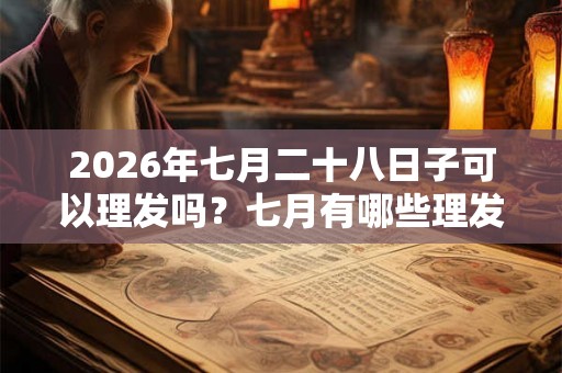 2026年七月二十八日子可以理发吗？七月有哪些理发吉日？