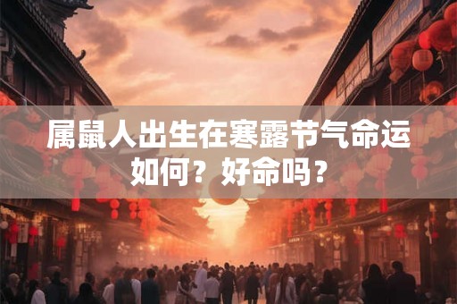 属鼠人出生在寒露节气命运如何？好命吗？
