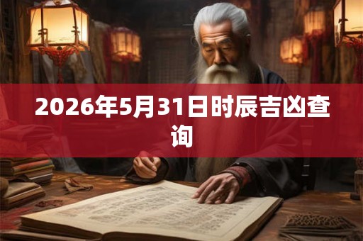 2026年5月31日时辰吉凶查询 2026年5月31日时辰吉凶查询