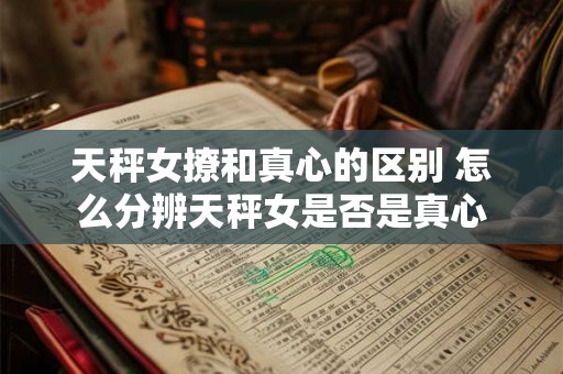 天秤女撩和真心的区别 怎么分辨天秤女是否是真心