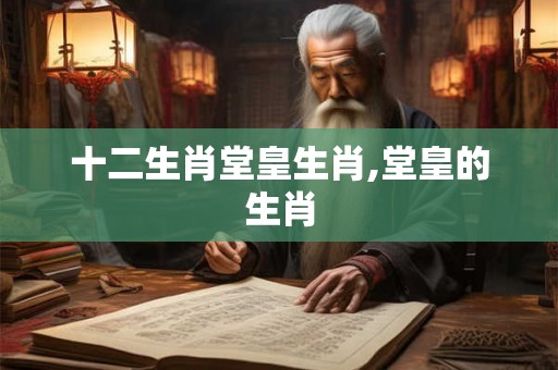 十二生肖堂皇生肖,堂皇的生肖
