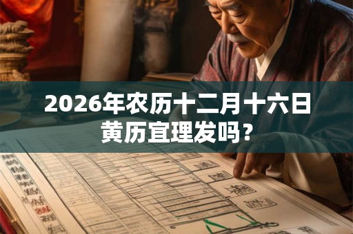 2026年农历十二月十六日黄历宜理发吗？
