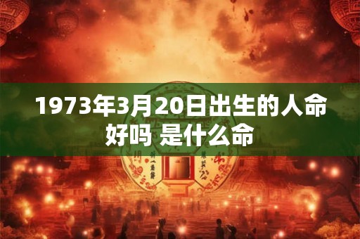 1973年3月20日出生的人命好吗 是什么命