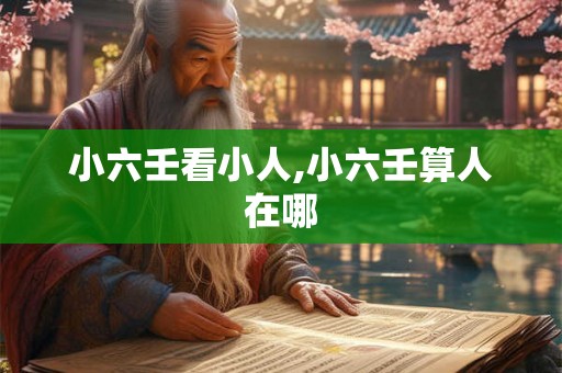 小六壬看小人,小六壬算人在哪