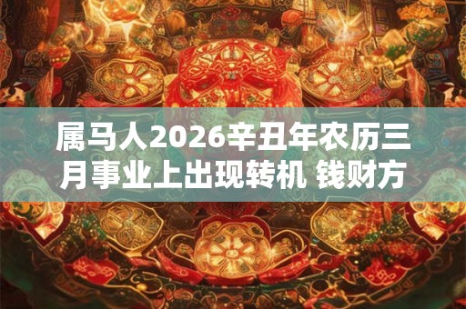 属马人2026辛丑年农历三月事业上出现转机 钱财方面小心骗局
