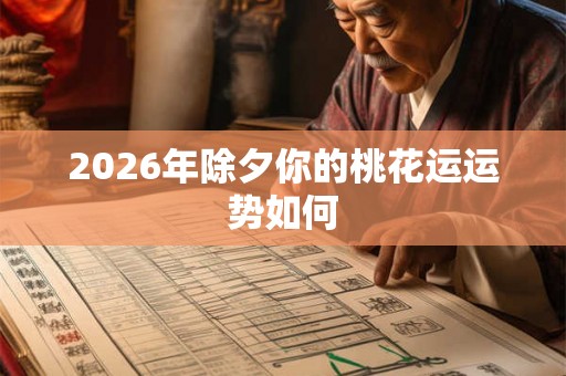 2026年除夕你的桃花运运势如何