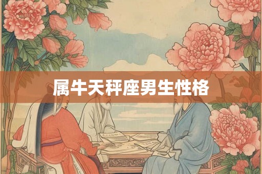 属牛天秤座男生性格
