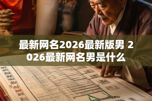 最新网名2026最新版男 2026最新网名男是什么 最新网名2026最新版男 2026最新网名男是什么