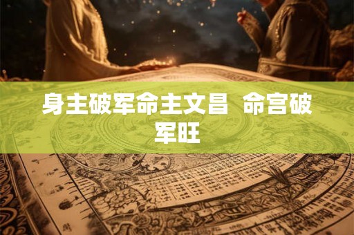 身主破军命主文昌  命宫破军旺