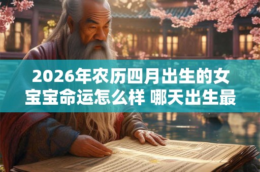 2026年农历四月出生的女宝宝命运怎么样 哪天出生最好