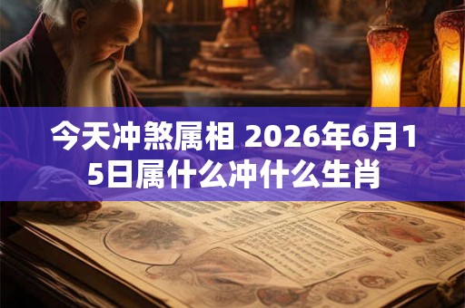 今天冲煞属相 2026年6月15日属什么冲什么生肖 今天冲煞属相 2026年6月15日属什么冲什么生肖