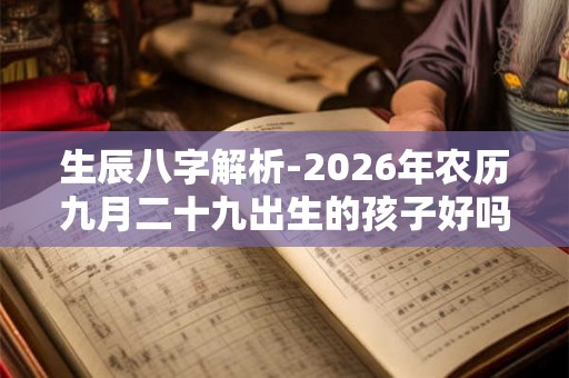 生辰八字解析-2026年农历九月二十九出生的孩子好吗