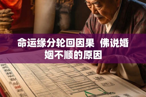 命运缘分轮回因果 佛说婚姻不顺的原因 命运缘分轮回因果 佛说婚姻不顺的原因