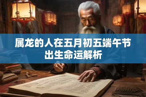 属龙的人在五月初五端午节出生命运解析