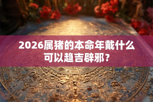 2026属猪的本命年戴什么可以趋吉辟邪？