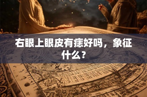 右眼上眼皮有痣好吗，象征什么？