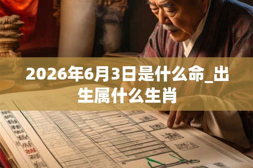 2026年6月3日是什么命_出生属什么生肖