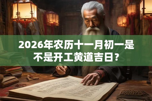 2026年农历十一月初一是不是开工黄道吉日？