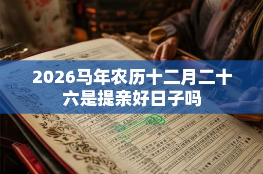 2026马年农历十二月二十六是提亲好日子吗