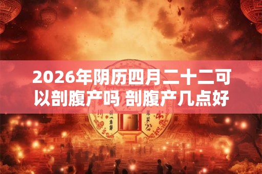 2026年阴历四月二十二可以剖腹产吗 剖腹产几点好