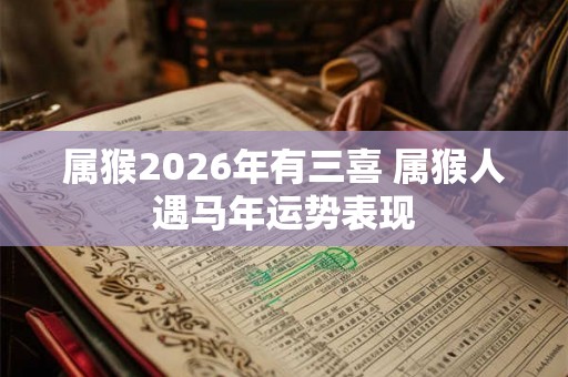属猴2026年有三喜 属猴人遇马年运势表现
