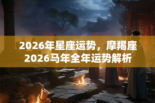 2026年星座运势，摩羯座2026马年全年运势解析