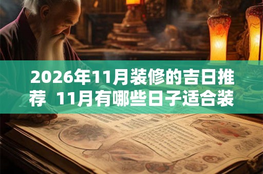 2026年11月装修的吉日推荐 11月有哪些日子适合装修 2026年11月装修的吉日推荐 11月有哪些日子适合装修