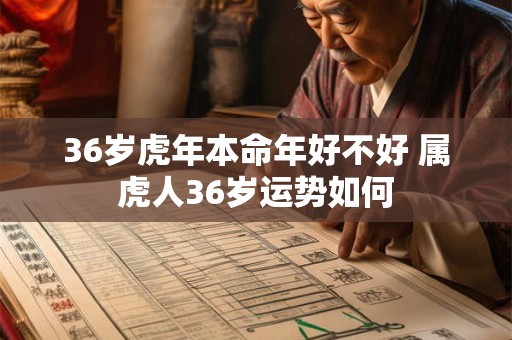 36岁虎年本命年好不好 属虎人36岁运势如何