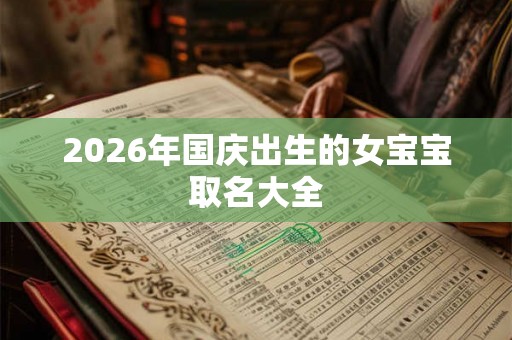 2026年国庆出生的女宝宝取名大全
