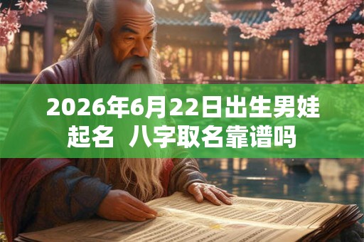 2026年6月22日出生男娃起名  八字取名靠谱吗