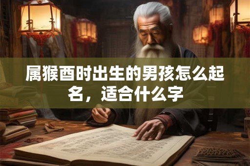 属猴酉时出生的男孩怎么起名，适合什么字