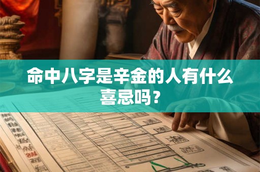 命中八字是辛金的人有什么喜忌吗？