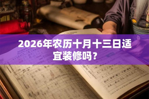 2026年农历十月十三日适宜装修吗？